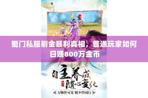 蜀门私服刷金暴利真相，普通玩家如何日赚800万金币